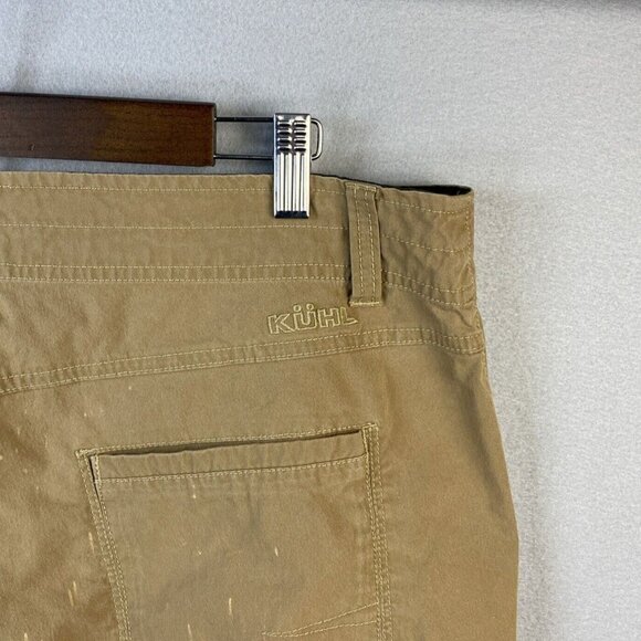 Kuhl Slax Pants Men 38 x 32 Beige Khaki Cotton Stretch 5090 Classic Fit‎ Stained - Picture 9 of 16
